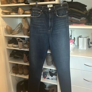 Agolde pinch waist skinny jean size 26 raw hem